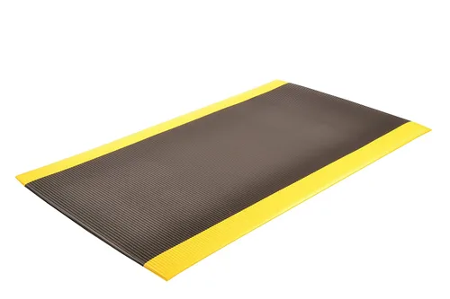 Miniatura 2 de NoTrax 406 Razorback™ Esterilla Antifatiga acanalada, 2' X 3' Negro/Amarillo