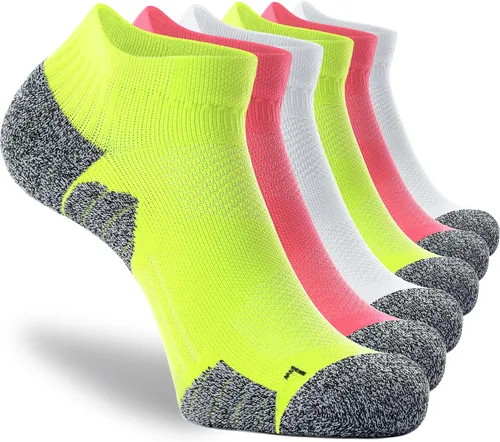 Miniatura 41 de CWVLC - Calcetines deportivos, hasta el tobillo, de compresión, acolchados, unisex, paquete variado