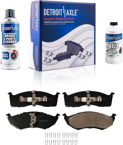Miniatura 67 de Detroit Axle - Pastillas de Freno Delantero Izquierdo Reemplazo de Pinza de Disco para Dodge Ram 1500 Dakota Mitsubishi Raider - Juego de 3 piezas