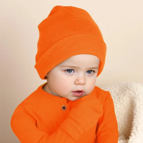 Miniatura 18 de UTTPLL Gorros de punto cálidos para bebé, gorro grueso y suave para niño y niña, gorro acanalado con puños para niños y niñas
