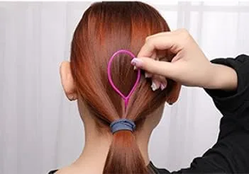 Miniatura 7 de 1 Unidad(2 piezas) Plástico Magic Hair Braid Cola de caballo Herramienta Clip Herramienta Simple DIY Estilo de Cabello Accesorios Estilo Estilo Azul