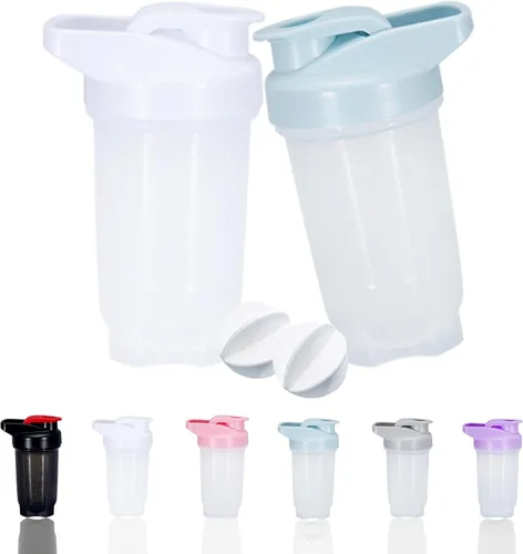 Miniatura 11 de Botella Mezcladora para Batidos de Proteína con Taza y Botella Mezcladora de 10 onzas/300ML con Bolitas Mezcladoras, Juego de Botellas Mezcladoras