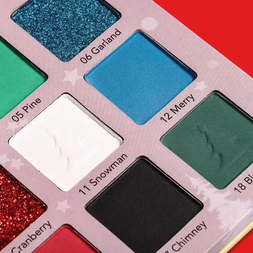 Miniatura 6 de Paleta de sombras de ojos verdes de maquillaje de Navidad, paleta de sombras de ojos verde bosque cromado, sombra de ojos verde azulado, dorado