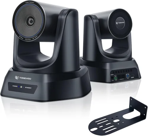 TONGVEO Cámara PTZ de Zoom Óptico 3X HDMI USB 3.0 1080P 60fps 114-Grados de Ángulo Amplio para Videoconferencia, Reunión de Negocios, Transmisión en