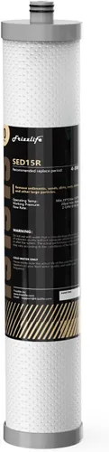 Frizzlife SED15R - Cartucho de filtro de repuesto (1ª etapa) para filtros de agua debajo del fregadero DW15, TW15, DW15F, TW15F