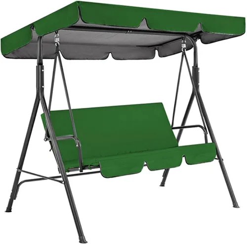 Miniatura 9 de KYOFIS Toldo de columpio para porche, cubierta de repuesto para toldo de columpio, impermeable, resistente al viento, anti-UV, resistente, tela