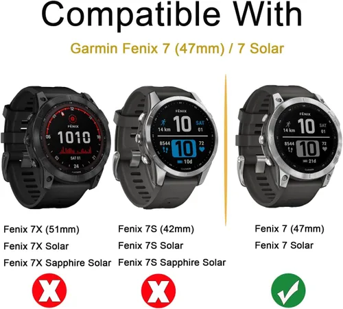 Miniatura 2 de Suoman Paquete de 4 protectores de pantalla para Garmin Fenix 7 de 1.850 in, [antiarañazos] 2.5D 9H dureza ultra fina vidrio templado película