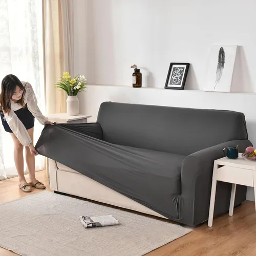 Miniatura 2 de Konsilsa Funda elástica para sofá de 1/2/3/4 plazas, funda universal para sillón suave, lavable, antideslizante, adecuada para protector de muebles