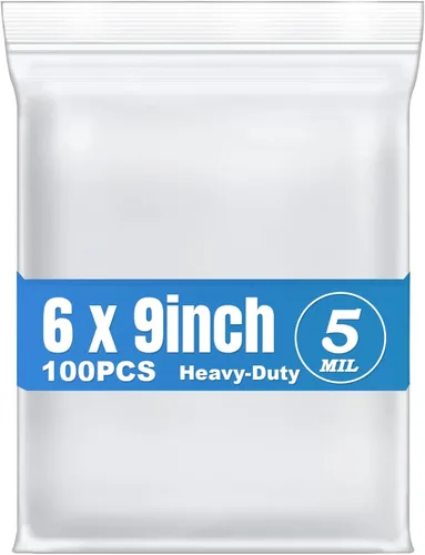 Miniatura 9 de 100 bolsas de plástico pequeñas de 2 x 3 pulgadas, gruesas, 5 mil, transparentes, resellables, con cierre de cremallera, bolsas de polietileno