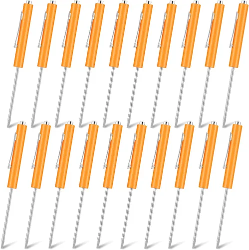 Miniatura 8 de Shimeyao Juego de 20 destornilladores de cabeza plana de bolsillo, pequeños destornilladores magnéticos de bolsillo, mini clips a granel, Verde
