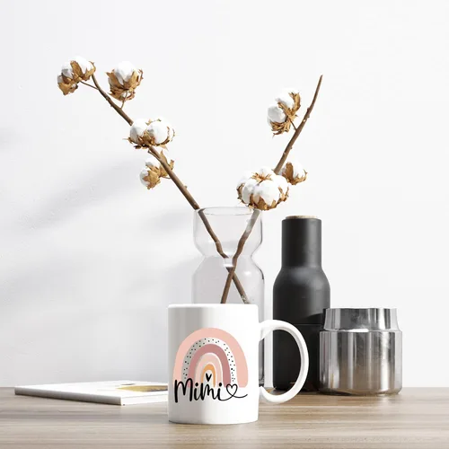 Miniatura 4 de Divertida taza de café para tía, regalo de cumpleaños/Navidad de sobrino/sobrino, taza de cerámica de arte arcoíris para tía, regalo lindo y único