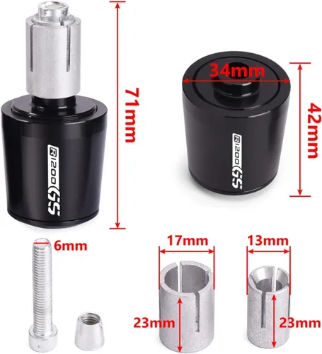 Miniatura 2 de Motorcycle CNC Motorcycle Hand Grips Bar End Plug Moto Handlebar Caps CNC for BMW R 1200 GS LC R1200GS R 1200GS ADV Adventure Accessories Handle end