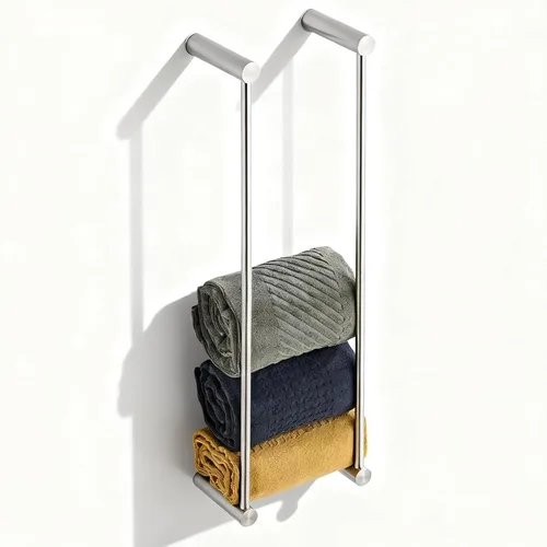 Miniatura 11 de Toalleros para baño, NEWRAIN Barra de toalla doble de baño de 30 pulgadas montada en la pared, toallero de cocina de acero inoxidable, varilla