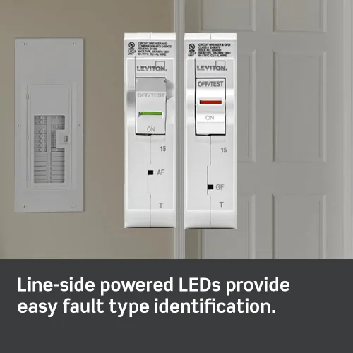 Miniatura 4 de Leviton LB120-GFT 20A - Disyuntor de rama GFCI de 1 polo, magnético térmico, 120 VCA, color blanco