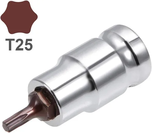 Miniatura 2 de uxcell Longitud del acero 180.4 ft m del zócalo S2 de la broca Torx de la impulsión de 1/2 pulgada T25