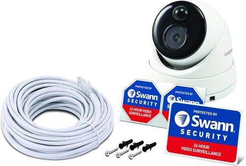 Miniatura 8 de Swann Cámara de seguridad para el hogar,PoE Cat5e NVR 4K HD Video, Interior o Exterior Cableado Vigilancia CCTV Dome,Visión Nocturna Color,Detección