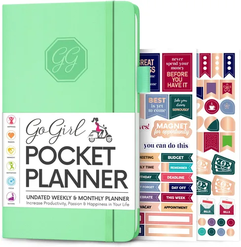 Miniatura 7 de GoGirl Agenda y organizador para mujer – Agenda semanal de bolsillo, diario de objetivos y agenda para gestión del tiempo y productividad. Sin fecha