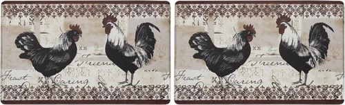 Miniatura 5 de Achim Home Decor - Tapete antifatiga para suelo, 18 x 30 pulgadas, diseño de gallo, impermeable, antideslizante, fácil de limpiar, tapete acolchado
