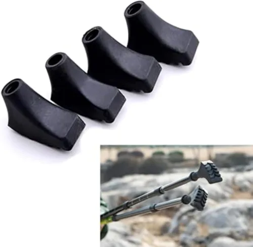 Puntas de bastón de goma 4 piezas, puntas de repuesto para bastones de trekking - pies de goma para bastones de senderismo, bastones para caminar,