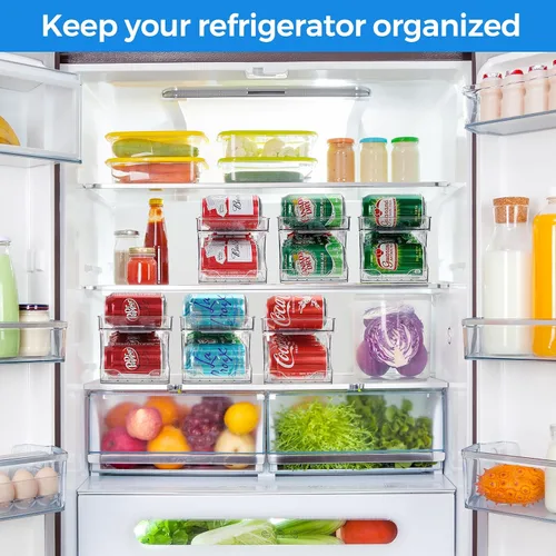 Miniatura 6 de Organizador de latas de soda enrollable BingoHive para refrigerador, dispensador de latas para cerveza, soda, seltzer, lata de pop, organizador
