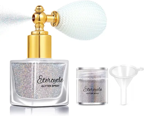 Miniatura 9 de Etercycle - Pulverizador de purpurina dorada para el cuerpo, polvo en aerosol brillante, polvo de purpurina brillante, maquillaje brillante