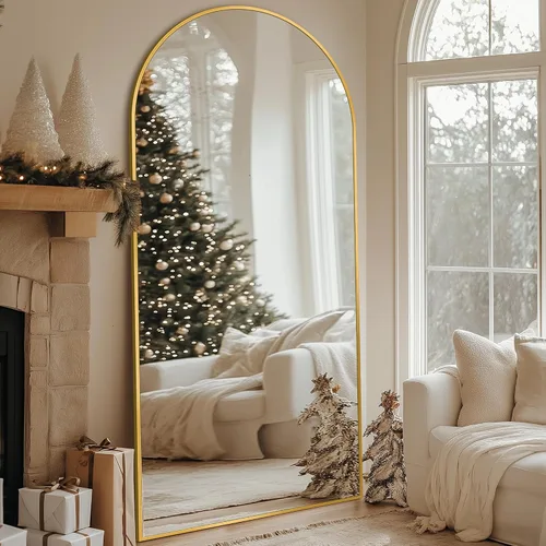 Miniatura 2 de Espejo de longitud completa, espejo arqueado grande de 76"x34", espejos de pie grandes, espejos altos para cuerpo, espejo de piso para dormitorio