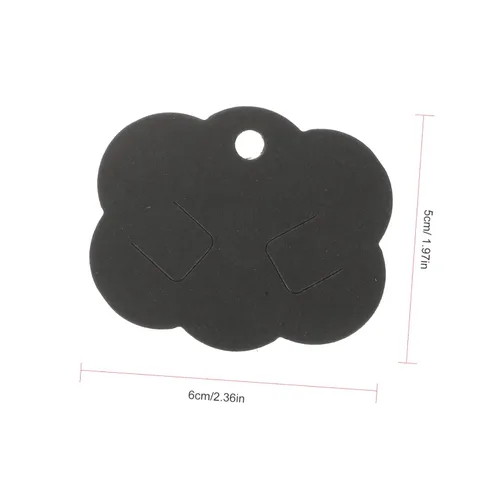 Miniatura 4 de WOONEKY Clip para el cabello Tarjetas de visualización 100 unids papel joyería tarjetas agujeros para pantalla horquilla titular