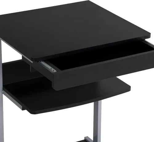 Miniatura 9 de Yaheetech Mesa para computadora portátil de 22 pulgadas, escritorio de oficina en casa con toma de corriente para espacios pequeños, estación