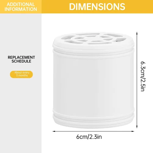 Miniatura 8 de BESy Filtro de ducha de alto rendimiento con filtro de ducha filtrado, suavizador de agua con agua dura que mejora la condición de tu piel y Negro