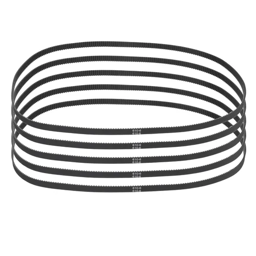 Miniatura 57 de MECCANIXITY 3.780 in GT-2 correa dentada, 5pcs 0.354 in ancho 0.079 in paso impresión 3D GT-2 correa dentada caucho de bucle cerrado, negro