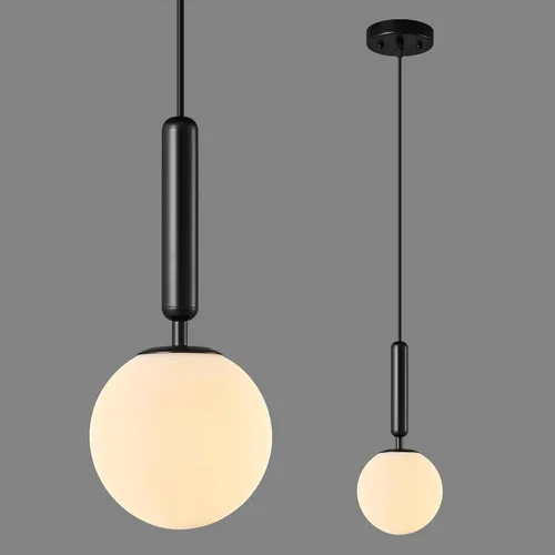 Miniatura 8 de Lámpara Colgante Moderna Accesorio de Iluminación Colgante para Isla de Cocina Luces Colgantes Doradas de Mediados de Siglo con Globo de Vidrio Oro