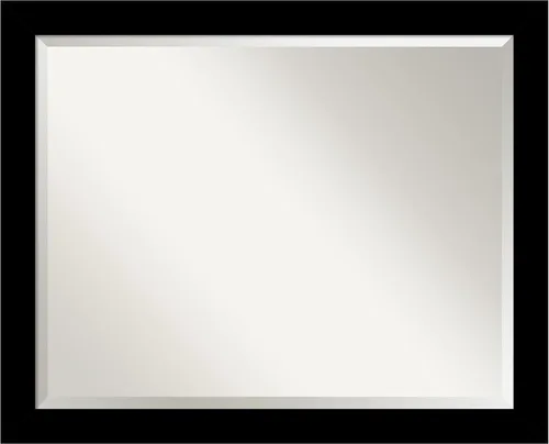 Miniatura 15 de Amanti Art Espejo de pared negro de 24 x 20 pulgadas, espejo de baño rectangular negro cepillado para decoración de pared de sala de estar, marco