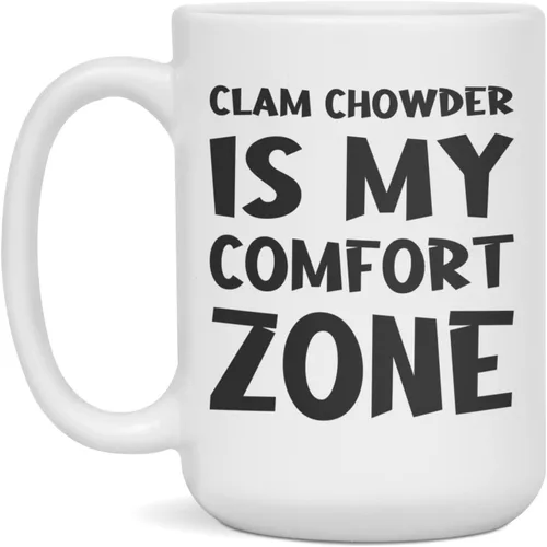 Miniatura 3 de Clam Chowder is my comfort zone Ceramic Coffee Mug, 11-Ounce White