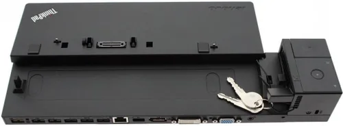 Miniatura 2 de Lenovo ThinkPad Pro Docking Station con adaptador de 90 W AC (40 40A10090US) sellado de fábrica, Lenovo EE. UU. paquete de venta a menudeo, Negro