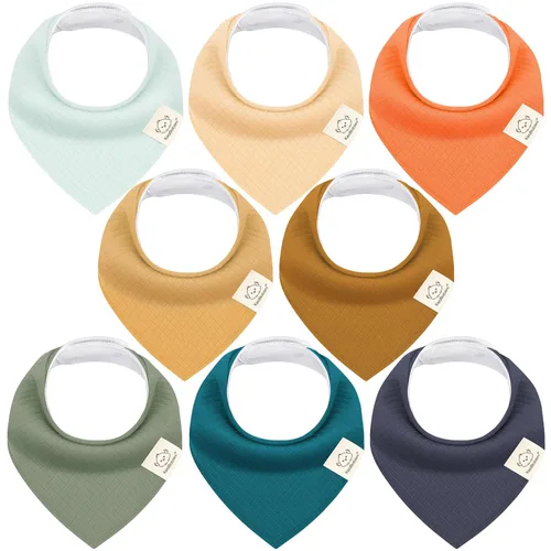 Miniatura 36 de KeaBabies - Juego de 8 baberos tipo bandana para bebés, niñas y niños - Baberos de algodón orgánico para babeo y dentición para recién nacidos