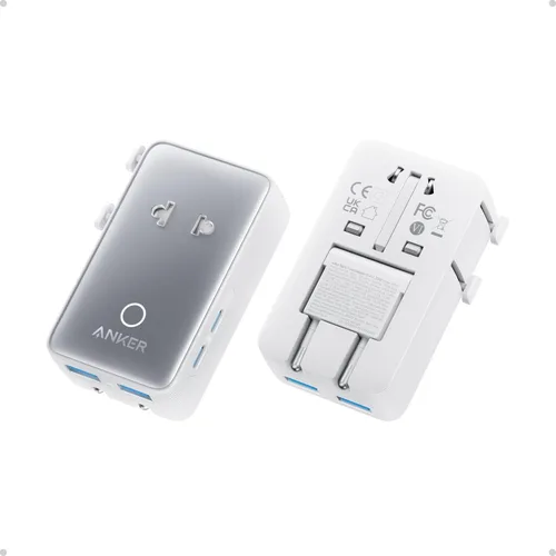 Miniatura 7 de Anker Adaptador de Viaje Nano, Adaptador de Corriente de 5 Puertos con 1 AC, 2 USB-A y 2 Puertos USB-C, Control Inteligente de Temperatura, Negro
