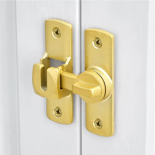 Miniatura 5 de Cerradura de puerta de granero con tapa dorada de 90/180 grados, protege la privacidad, pestillo de puerta de seguridad, cierres de puerta