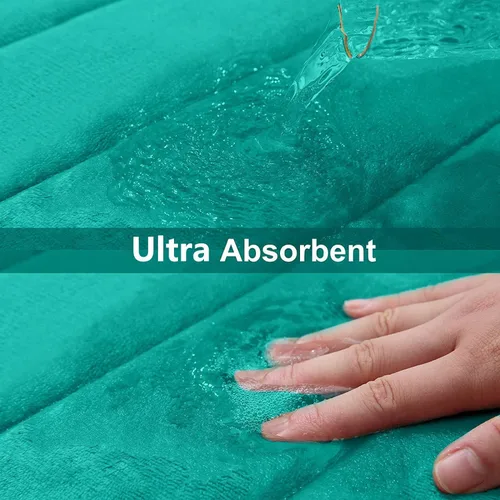 Miniatura 4 de Buganda Tapete de baño de espuma viscoelástica, 70 x 24 pulgadas, ultra suave y antideslizante, absorbente de agua y lavable a máquina, tapete