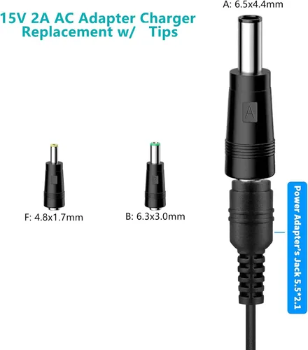 Miniatura 2 de Adaptador de fuente de alimentación de 15 V 2 A CA, cable de carga para Theragun Mini 1.0 G4 Theragun Prime/Prime Pro Theragun Pistola Masajeadora