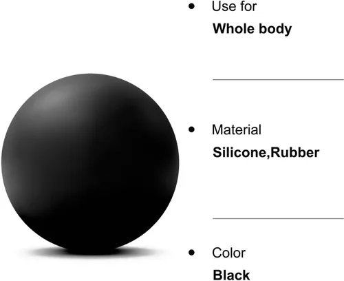 Miniatura 7 de Pelota de lacrosse de masaje WOVTE para músculos doloridos, hombros, cuello, espalda, pies, cuerpo, tejido profundo, punto de activación, nudos Negro