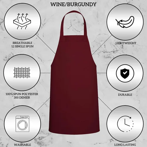 Miniatura 4 de Green Lifestyle - Juego de 12 delantales unisex, color negro, lavables a máquina, para cocina, manualidades, barbacoa, dibujo, exteriores