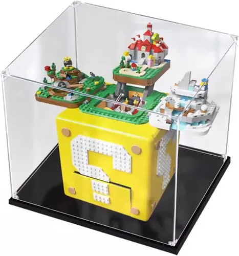 Miniatura 13 de Vitrina acrílica para Lego Super Mario 64 Question Mark Block 71395, escaparate, protege y decora modelo con almacenamiento a prueba de polvo