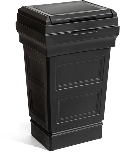 Miniatura 9 de Step2 Atherton Contenedor Grande de Basura, Bote de Basura para Interior/Exterior con Tapa, Resistente a la Intemperie, Fabricado con Plástico