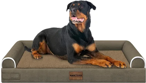 Miniatura 48 de Cama ortopédica lavable para perros medianos y grandes: cama con cojines de apoyo para perros medianos y grandes, cama impermeable de espuma tipo