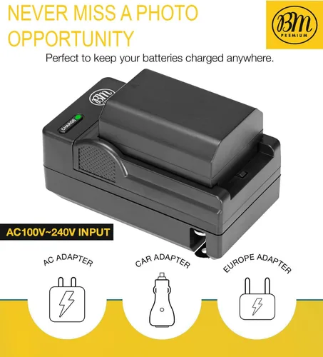 Miniatura 5 de BM Premium Paquete de 2 baterías EN-EL25 de alta capacidad y cargador de batería para cámaras digitales Nikon Z30, Z50, Z 50, Z50 II, Z fc