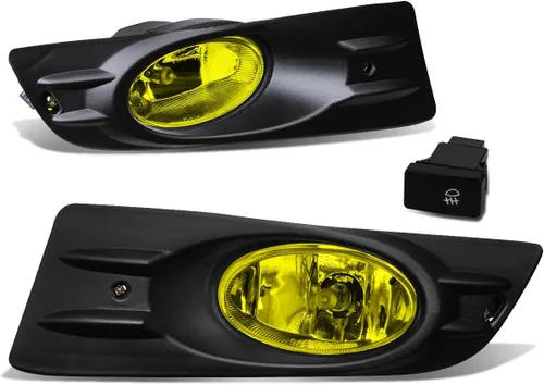 Auto Dynasty Conjunto de luces antiniebla compatible con Honda Accord 2 puertas Coupe 2006-2007 Faros antiniebla delanteros para parachoques con
