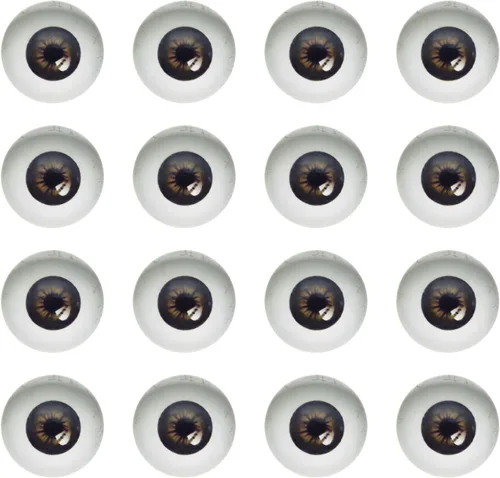 Miniatura 5 de Julie Wang Cabujón de ojos humanos de cristal con parte trasera plana de 0.236 in para esculturas artísticas de Halloween, accesorios, máscaras