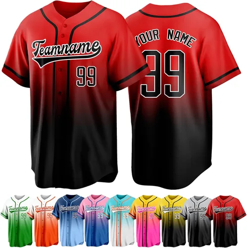 Miniatura 36 de Custom Baseball Jersey Personalized Short Sleeve Team Sport Uniform Baseball Shirt for Men Women Youth Boy