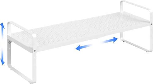 Organizador de estantes ampliables de metal ajustable para especias, estantes de almacenamiento independientes para armario de cocina, debajo del