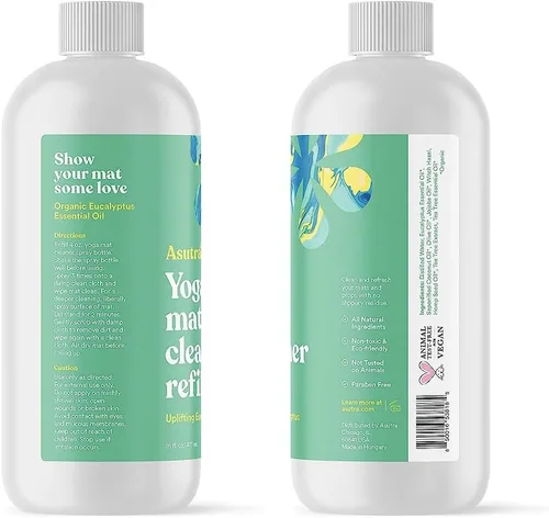 Miniatura 3 de ASUTRA Recambio de spray limpiador de esterilla de yoga (eucalipto elevador), 16 onzas líquidas, sin residuos resbaladizos, aceites esenciales